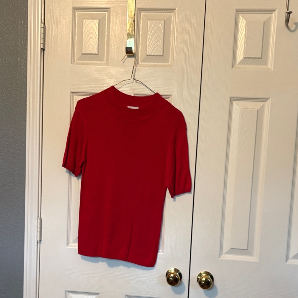 Melange Red Turtleneck Sweater